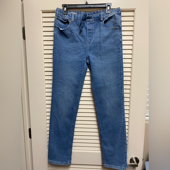 Lucky Brand Pull On Jeans Womens XL 18/20 Blue Straight Stretch Drawstring 30x30 - Picture 1 of 14